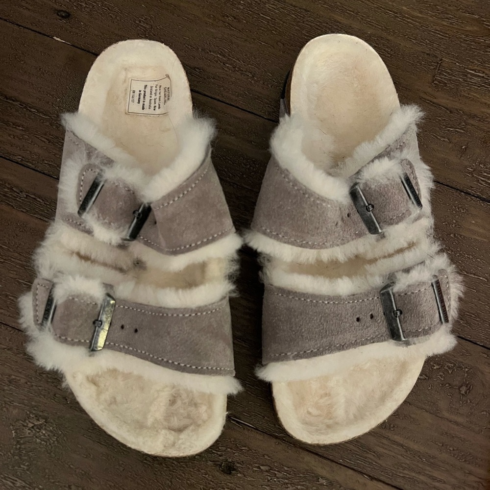 Birkenstock Arizona Shearling Slide Sandal kids size 36